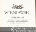 Kuyawiak für Violine mit Klavierbegleitung / for violin with piano accompaniment / hegedüre zongorakiserettel (= Editio musica, Z. 8001).