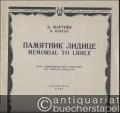 Pamjatnik Lidice dlja simfonitscheskogo orkestra / Memorial to Lidice for symphony orchestra. Partitura / Score.