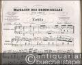 Laetitia. 9e Polka-Mazurka par Victor Parizot / Les Echos des Vosges. Suite de Valses par Emile Ettling / Amaryllis. Polka-brillante par Mme. Leon Auffant (= Magasin des Demoiselles, 13e annee (1856-1857), No. 5). Piano.