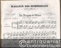 Les Dragons de Villars. Quadrille brillant par Musard / Adrienne. Polka-Mazurka par Eugene Moniot (= Magasin des Demoiselles, 13e annee (1856-1857), No. 6). Piano.