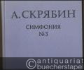 Simfonija No. 3 "bozhestvennaja poema" (Le divin poeme), sotsch. 43 / Symphony No. 3 "The divin poem", Op. 43. Partitura / Score.