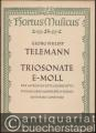 Triosonate e-Moll für Altblockflöte (Querflöte, Violine), Oboe (Querflöte, Violine) und Basso continuo (= Hortus Musicus 25. Bärenreiter-Ausgabe, Nr. 1441).