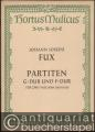 Partiten G-Dur [KV 321] und F-Dur [KV 328] für zwei Violinen und Bass (= Hortus Musicus 51. Bärenreiter-Ausgabe, Nr. 310).