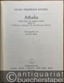 Musik (Bücher/Noten) » Noten/Partituren - Athalia. Oratorio in three parts (HWV 52). Teilband 1: Fassung der Uraufführung 1733. Teilband 2: Anhang I-III und Kritischer Bericht (= Hallische Händel-Ausgabe. Kritische Gesamtausgabe, Serie I: Oratorien und große Kantaten, Bände 12.1 u. 12.2). BA 4082.