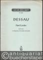 Fünf Lieder für eine Singstimme und Klavier. Nach Texten von Ringelnatz, M. Claudius und Goethe (= Edition Breitkopf, Nr. 5881).
