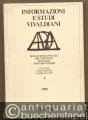 Informazioni e Studi Vivaldiani. Bollettino dell'Istituto Italiano Antonio Vivaldi, 4 - 1983.