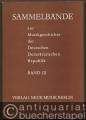 Sammelbände zur Musikgeschichte der Deutschen Demokratischen Republik, Band III.