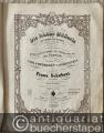Musik (Bücher/Noten) » Noten/Partituren - Die schöne Müllerin ein Cyclus von Liedern gedichtet von Wilh. Müller. In Musik gesetzt für eine Singstimme mit Begleitung des Pianoforte und dem Herrn Carl Freyherrn v. Schönstein gewidmet von Franz Schubert. 25tes Werk. 1t. - 5t. Heft.