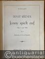 Jonny spielt auf (1925/26). Oper in zwei Teilen, op. 45 (= Universal-Edition, Nr. 8621). Klavierauszug mit Text vom Komponisten.