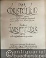 Das Christelflein, Op. 20. Spieloper in 2 Akten nach der Originaldichtung von Ilse von Stach umgedichtet von Hans Pfitzner. Vollständiger Klavierauszug mit Text.