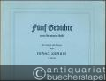 Fünf Gedichte von Hermann Hesse für Gesang und Klavier von Franz Krause, 15. Werk.