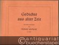 Gedichte aus alter Zeit mit Gesang und Klavier von Franz Krause, 14. Werk.