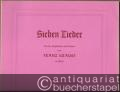 Sieben Lieder für eine Singstimme und Klavier von Franz Krause, 16. Werk.