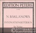 Intonationsetüden für Violine mit Klavierbegleitung (= Edition Peters, Nr. 5704).