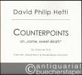 Counterpoints on "come, sweet death" for Clarinet-Trio, Clarinet, Bassethorn & Doublebass-Clarinet (2000) (= Edition Kunzelmann, GM 683). Partitur.