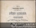 Fünf Lieder für Sopran mit Begleitung des Pianoforte componirt von Max Zenger, Op. 28.