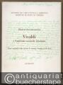 Vivaldi e l'ambiente musicale veneziano (= Archivio di Stato di Venezia). Mostra documentaria. Catalogo 24 Giugno - 30 Settembre 1978.