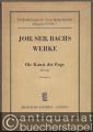 Joh. Seb. Bachs Werke. Die Kunst der Fuge (1750) (BWV 1080) in der Neuordnung von Wolfgang Graeser (= Veröffentlichungen der Neuen Bachgesellschaft, Jahrgang XXVIII, Heft 1).