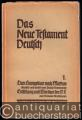 Das Evangelium nach Markus. Enstehung und Wortlaut des NT (= Das Neue Testament Deutsch. Neues Göttinger Bibelwerk, Teilband 1).