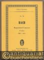 Harpsichord Concerto D minor. BWV 1052 (= Edition Eulenburg, No. 744).