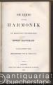 Die Lehre von der Harmonik mit beigefügten Notenbeispielen von Moritz Hauptmann.