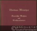 Thomas Müntzers Deutsche Messen und Kirchenämter mit Singnoten und liturgischen Abhandlingen herausgegeben von Joh. Mehl.