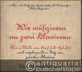 Wir musizieren an zwei Klavieren. Kleine Stücke von Bach und Händel mit ergänzendem Satz am zweiten Klavier (= Die neue Reihe für Hausmusik und Unterricht "Wir musizieren", Heft 3).