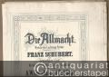 Musik (Bücher/Noten) » Noten/Partituren - Die Allmacht. Hymne von Ladislaus Pyrker, componirt von Franz Schubert. Für gemischten Chor, kleines Orchester und Orgel ad libitum bearbeitet von A. W. Gottschalg und Carl Götze. Partitur u. 25 Orchesterstimmen.