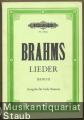 Brahms-Album. Lieder für Singstimme und Klavier, Band 2: 18 ausgewählte Lieder, 15 Romanzen aus Tiecks "Magelone", op. 33 (= Edition Peters, Nr. 3202a). Hohe Stimme.