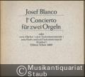 I° Concierto für zwei Orgeln oder zwei Harfen / zwei Tasteninstrumente / eine Harfe und ein Tasteninstrument (Kastner) (= Edition Schott 4809).
