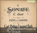 Sonate C dur für Flöte und Klavier.