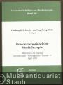Ressourcenorientierte Musiktherapie. Materialien zur Tagung "Musiktherapie - Lebensgenuss - Freunde - ?" April 2000 (= Crossener Schriften zur Musiktherapie, Band XII).