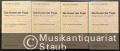 Die Kunst der Fuge. Mythen des 20. Jahrhunderts (= Taschenbücher zur Musikwissenschaft, Bände 42-45). [5 Teile in 4 Bänden (vollständig)].