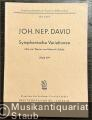 Symphonische Variationen über ein Thema von Heinrich Schütz, Werk 29b (= Breitkopf & Härtels Partitur-Bibliothek, Nr. 3603).