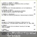 Musik (Bücher/Noten) &raquo; Sonstiges - Musik - Beiträge zum 1. Kolloquium Praktische Musikphysiologie veranstaltet vom Institut für Arbeitswissenschaft der Technischen Hochschule Darmstadt am 29. September 1988 (= Dokumentation Arbeitswissenschaft, Band 24).