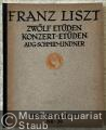 Zwölf Etüden / Konzert-Etüden (Waldesrauschen und Gnomenreigen) / Drei Konzert-Etüden (= Franz Liszt Klavier-Werke. Neu-Ausgabe von Eugen d'Albert / Karl Klindworth und Aug. Schmid-Lindner, Band IV. Edition Schott, Nr. 36).