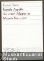 Formale Aspekte des ersten Allegros in Mozarts Konzerten (= Bärenreiter Hochschulschriften).