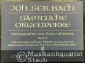 Sämtliche Orgelwerke, Band 4. Kleine Präludien und Fugen, Allabreve, Canzona, Pastorale, Pedalexercitium, Ricercari a 3, a 6 aus dem "Musikalischen Opfer" (= Edition Breitkopf, Nr. 6584).