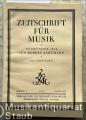 Zeitschrift für Musik. Monatsschrift für eine geistige Erneuerung der deutschen Musik. 96. Jahrgang 1929.