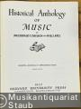 Historical Anthology of Music by Archibald T. Davison and Willi Apel. Oriental, Medieval and Renaissance Music.