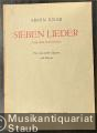 Sieben Lieder (aus dem Nachlass) (= Collection Litolff, Nr. 5311). Für eine mittlere Stimme und Klavier.