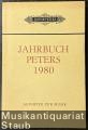 Jahrbuch Peters, 3. Jahrgang 1980. Aufsätze zur Musik.
