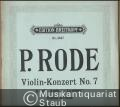 Violin-Konzert No. 7 A moll - A minor - La mineur (= Konzerte für Violine und Pianoforte. Edition Breitkopf, No. 2847). Violine & Piano.