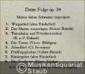 Musik (Bücher/Noten) &raquo; Noten/Partituren - Acht Liedchen (grossen und kleinen Kindern vorzusingen), Op. 24, Dritte Folge (= Universal Edition, Nr. 5000).
