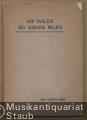Der Psalter des Burkhard Waldis. Ein Beitrag zur Geschichte des deutschen Kirchenliedes im XVI. Jahrhundert.