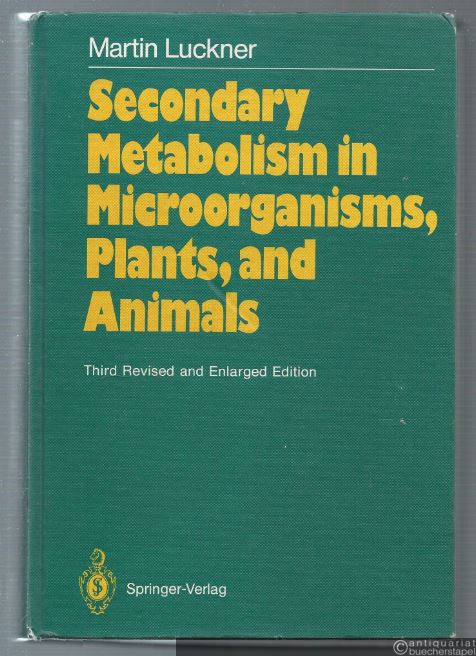  - Secondary metabolism in microorganisms, plants, and animals.