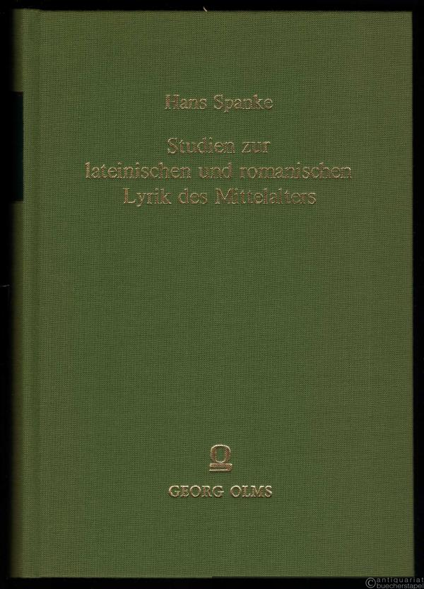  - Studien zur lateinischen und romanischen Lyrik des Mittelalters (= Collectanea, Bd. XXXI).