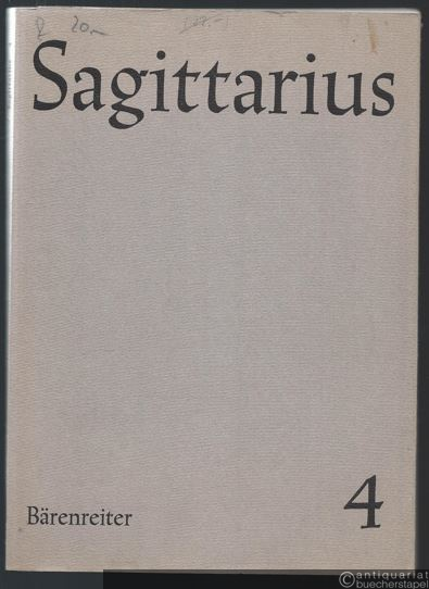  - Sagittarius (= Beiträge zur Erforschung und Praxis alter und neuer Kirchenmusik, 4).