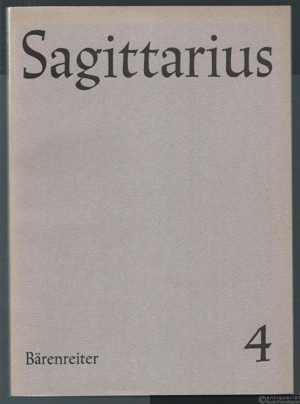  - Sagittarius (= Beiträge zur Erforschung und Praxis alter und neuer Kirchenmusik, 4).