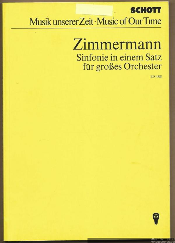  - Sinfonie in einem Satz für großes Orchester (1953) (= Edition Schott, Musik des 20. Jahrhunderts, Nr. 4568). Studien-Partitur.